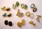 enamelled cuff links